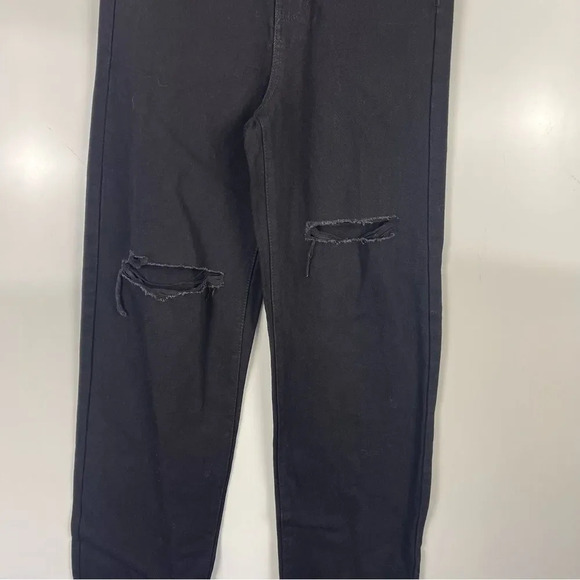 NEW RSQ Black Distressed High Rise Baggy Jeans Straight Leg Women's Size 23 - Picture 5 of 10